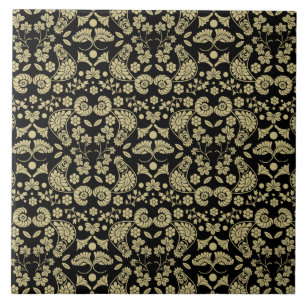 Slovak Country Folk Art Tile