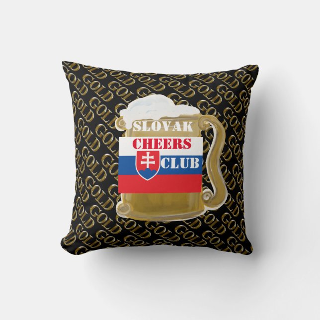 SLOVAK DRINKING CLUB    THROW PILLOW (Front)