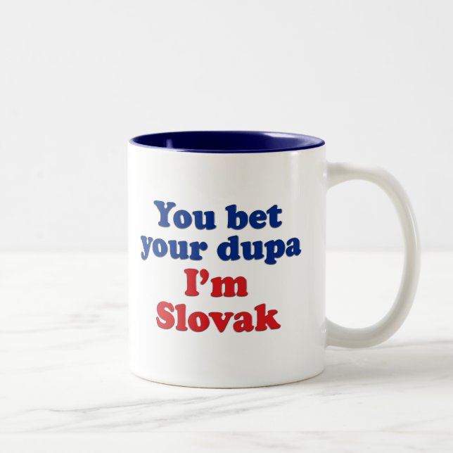Slovak Dupa 1 Two-Tone Coffee Mug (Right)