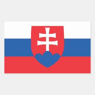 Slovak Flag & Coat of Arms, Flag of Slovakia Sticker