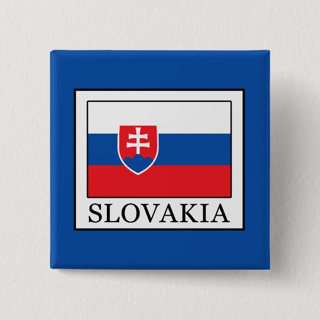 Slovakia 2 Inch Square Button (Front)