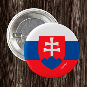 Slovakia button, patriotic Slovakia Flag fashion 1 Inch Round Button
