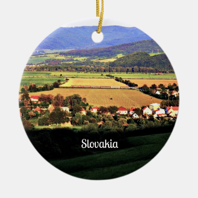 Slovakia Ceramic Ornament (Front)