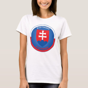 Slovakia Coat of Arms Circle Shape T-Shirt