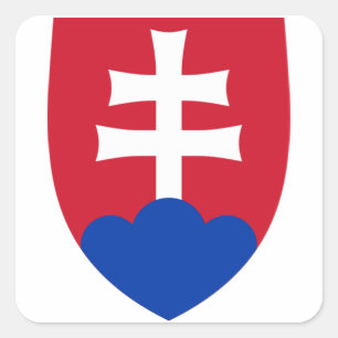 Slovakia Coat of Arms Square Sticker