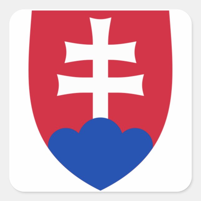 Slovakia Coat of Arms Square Sticker (Front)