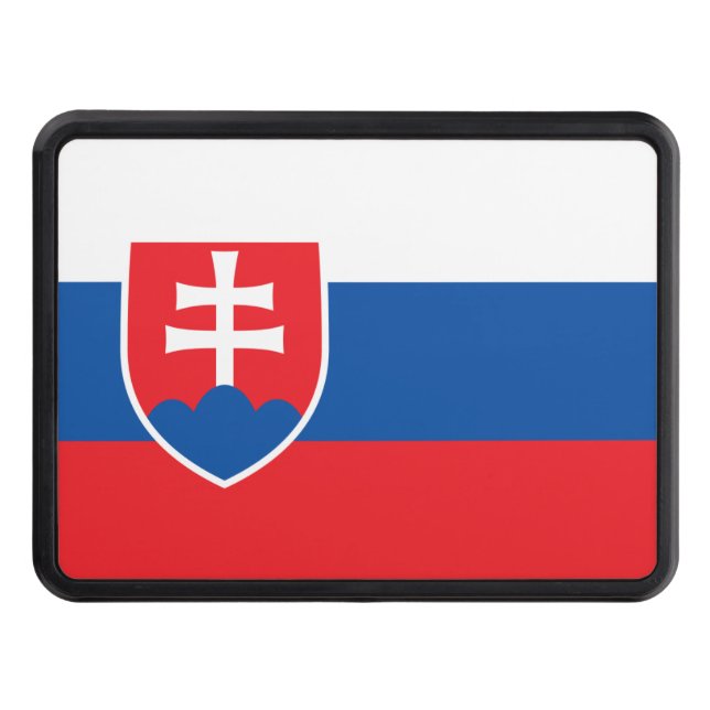 Slovakia coat of arms trailer hitch cover (Front)