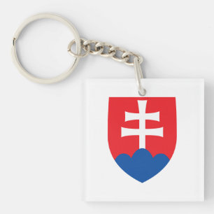 slovakia country coat arms symbol emblem cross keychain