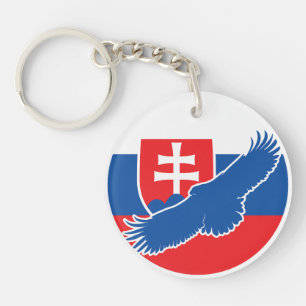 Slovakia Eagle Slovak National Animal Flag Keychain