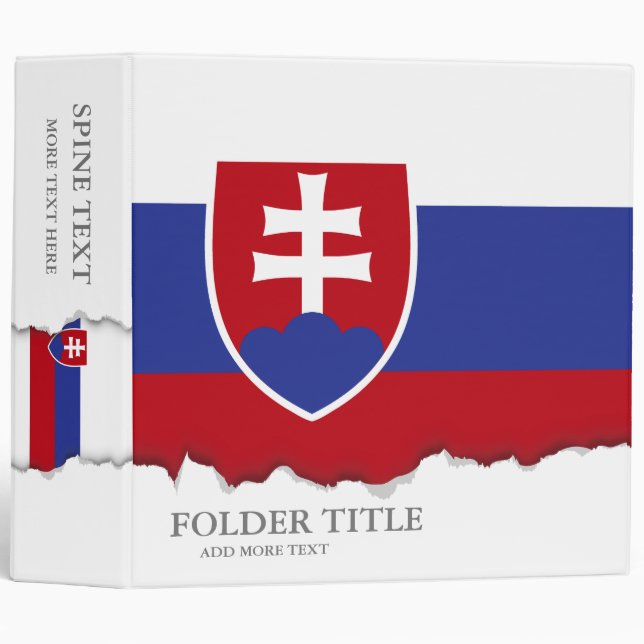 Slovakia Flag Binder (Front/Spine)