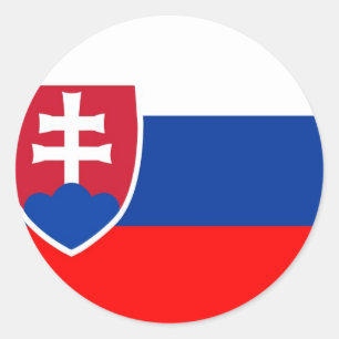Slovakia flag classic round sticker