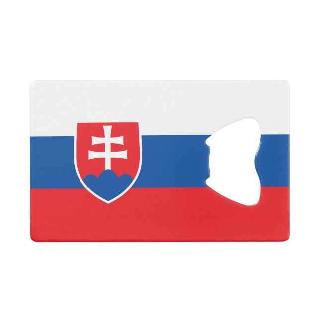 Slovakia Flag Credit Card Bottle Opener (Front (Horizontal))