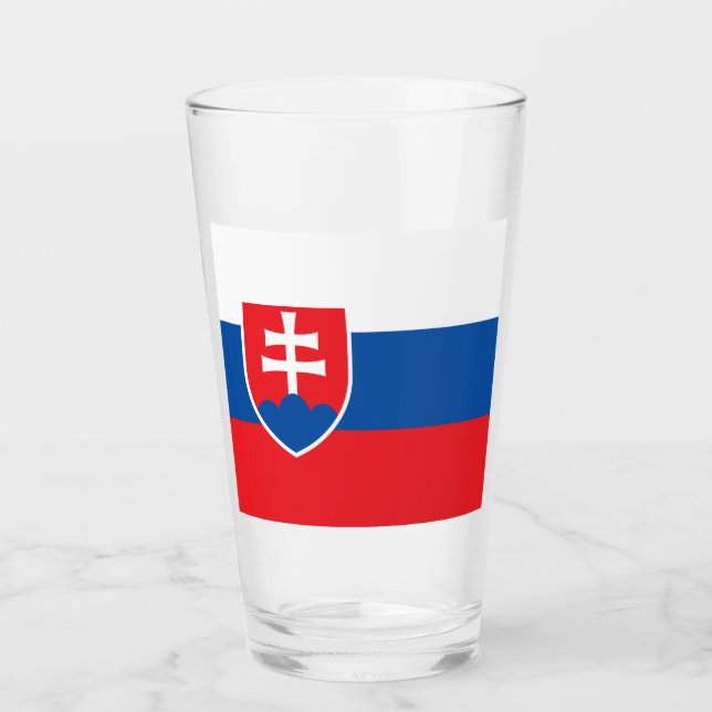 Slovakia Flag Glass (Front)