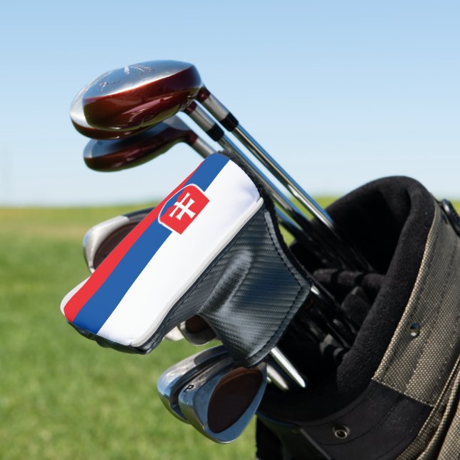 Slovakia flag golf head cover (In Situ)