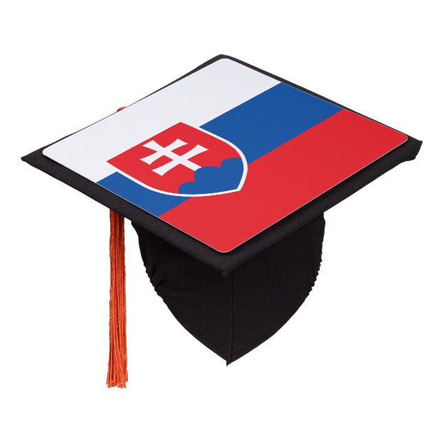 Slovakia Flag Graduation Cap Topper (Angled)