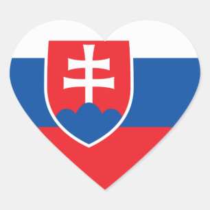 Slovakia Flag Heart Sticker