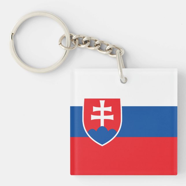 Slovakia Flag Keychain (Front)