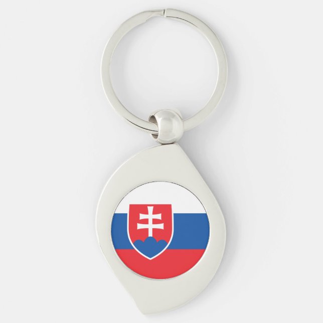 Slovakia Flag Keychain (Front)