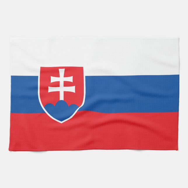 Slovakia Flag Kitchen Towel (Horizontal)