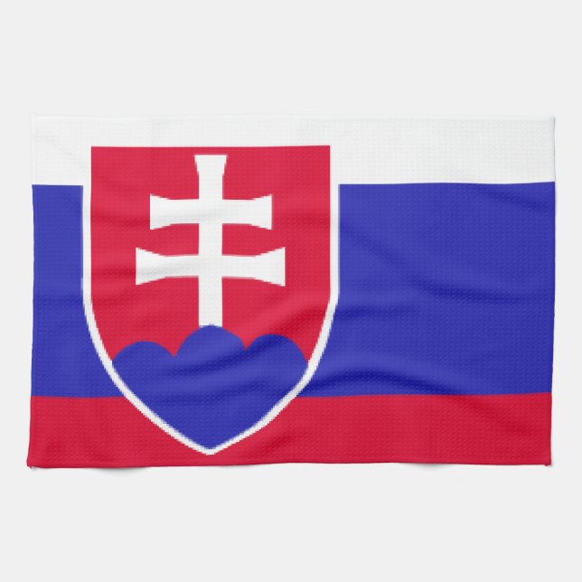 Slovakia Flag Kitchen Towel (Horizontal)