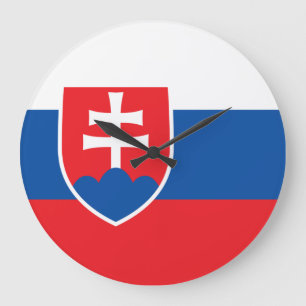 Slovakia Flag Large Clock