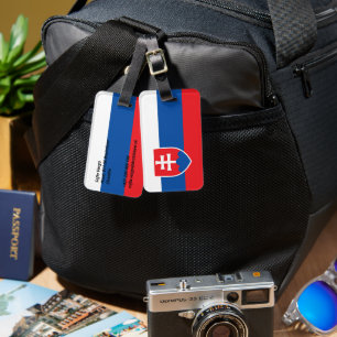 Slovakia flag luggage tag