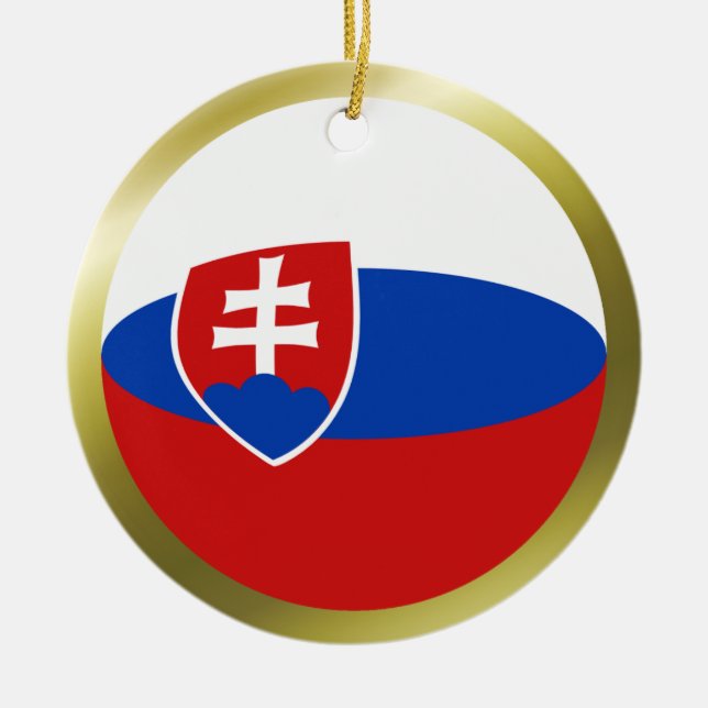 Slovakia Flag Ornament (Front)