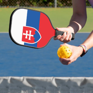 Slovakia flag pickleball paddle