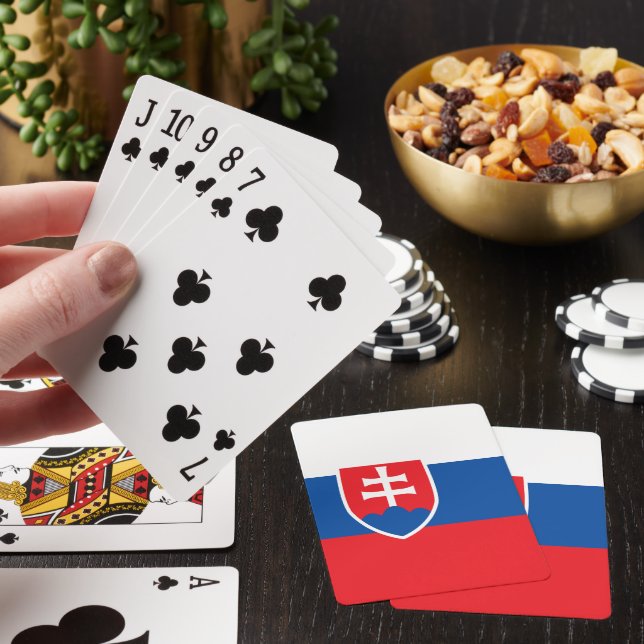 Slovakia flag playing cards (In Situ)