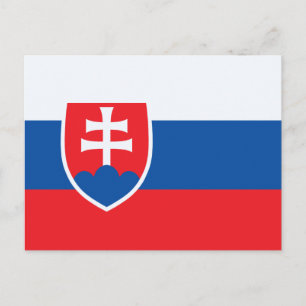 Slovakia flag postcard