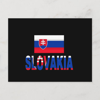 Slovakia flag postcard