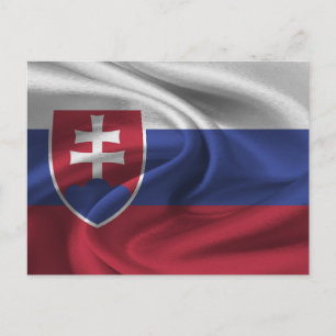 Slovakia Flag Postcard