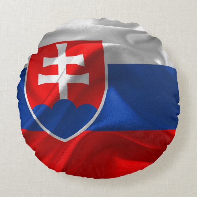 Slovakia flag round pillow (Front)