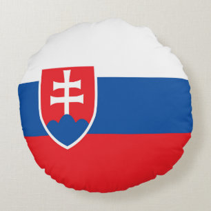 Slovakia flag round pillow