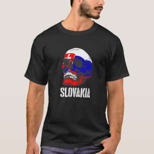 Slovakia Flag Skull Slovak Pride Patriotic  1 T-Shirt