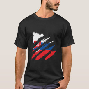 Slovakia Flag Slovakian Pride Claw Slovak Slovakia T-Shirt