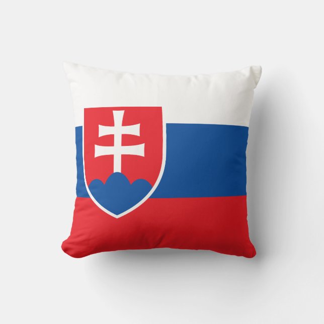 Slovakia Flag Throw Pillow (Front)