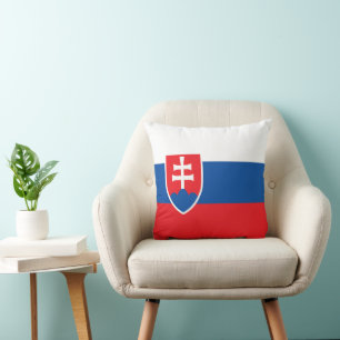 Slovakia flag throw pillow