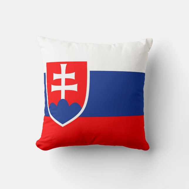 Slovakia Flag Throw Pillow (Front)