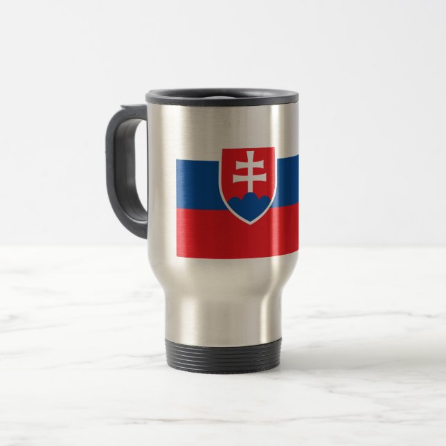 Slovakia Flag Travel Mug (Front Left)