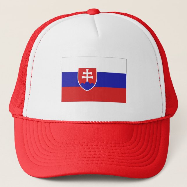 Slovakia Flag Trucker Hat (Front)