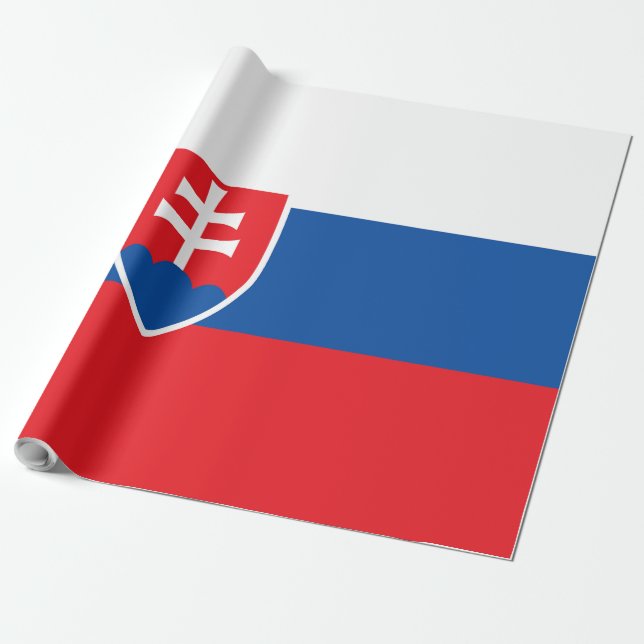 Slovakia flag wrapping paper (Unrolled)