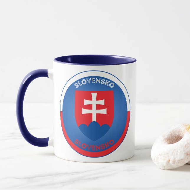 Slovakia Heritage Emblem Mug (With Donut)