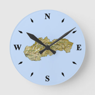 Slovakia Map Clock