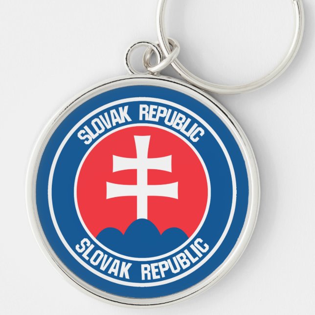 Slovakia Round Emblem Keychain (Front)