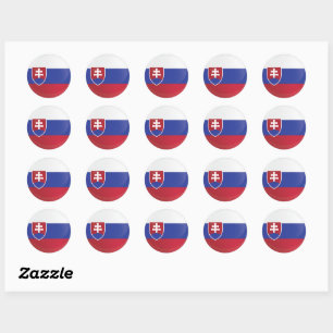 Slovakia  Round Icon Flag Classic Round Sticker