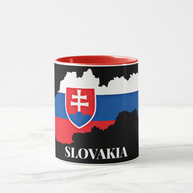 SLOVAKIA SILHOUETTE, LABELED, MUG (Center)