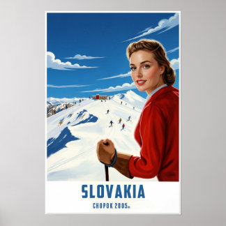 Slovakia ski poster