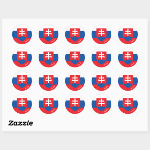 Slovakia & Slovakia flag patriots, holiday /sports Classic Round Sticker