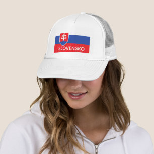 Slovakia Slovakian Flag Emblem Europe Trucker Hat